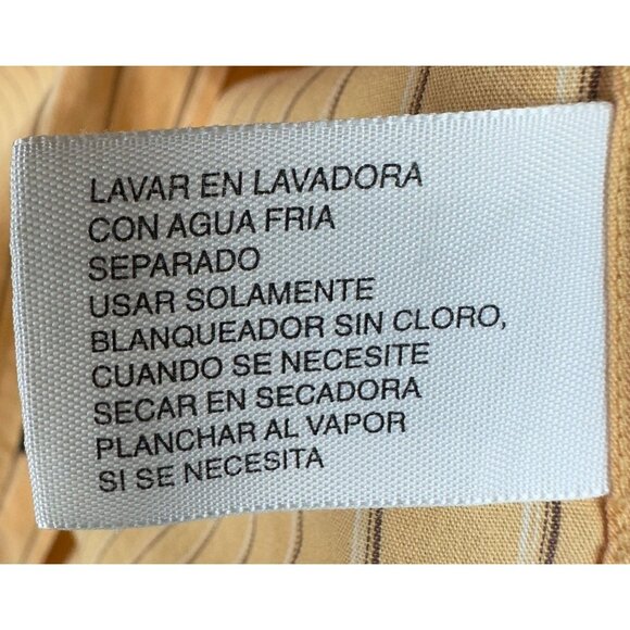 Vtg J. Ferrar Dress Shirt Mens L 16-16.5 Orange Pinstripe Modern Fit Button-Up - Picture 8 of 11